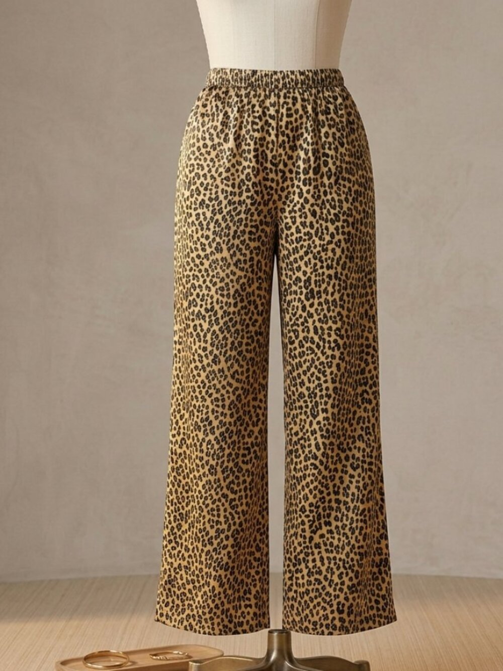 Victoria’s Secret 90’s Heart Tag Satin Cheetah Print Lounge Pants Silky Small